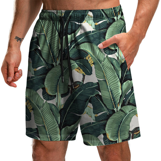 Leaf Series Printed Beach Shorts