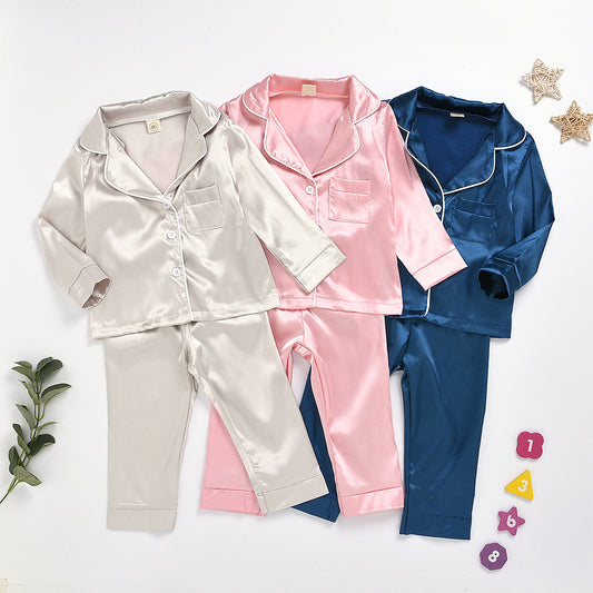 Pure Color Children's Pajama Set