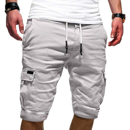 Solid Color Cargo Shorts