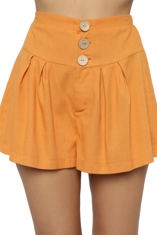 Solid Color Wide Leg Shorts