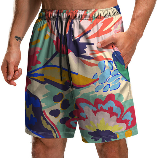 Leaf Series Printed Beach Shorts