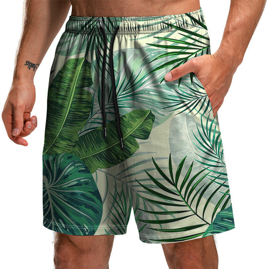 Leaf Series Printed Beach Shorts