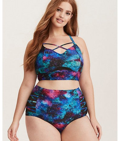 High Waisted Galaxy Swimsuit